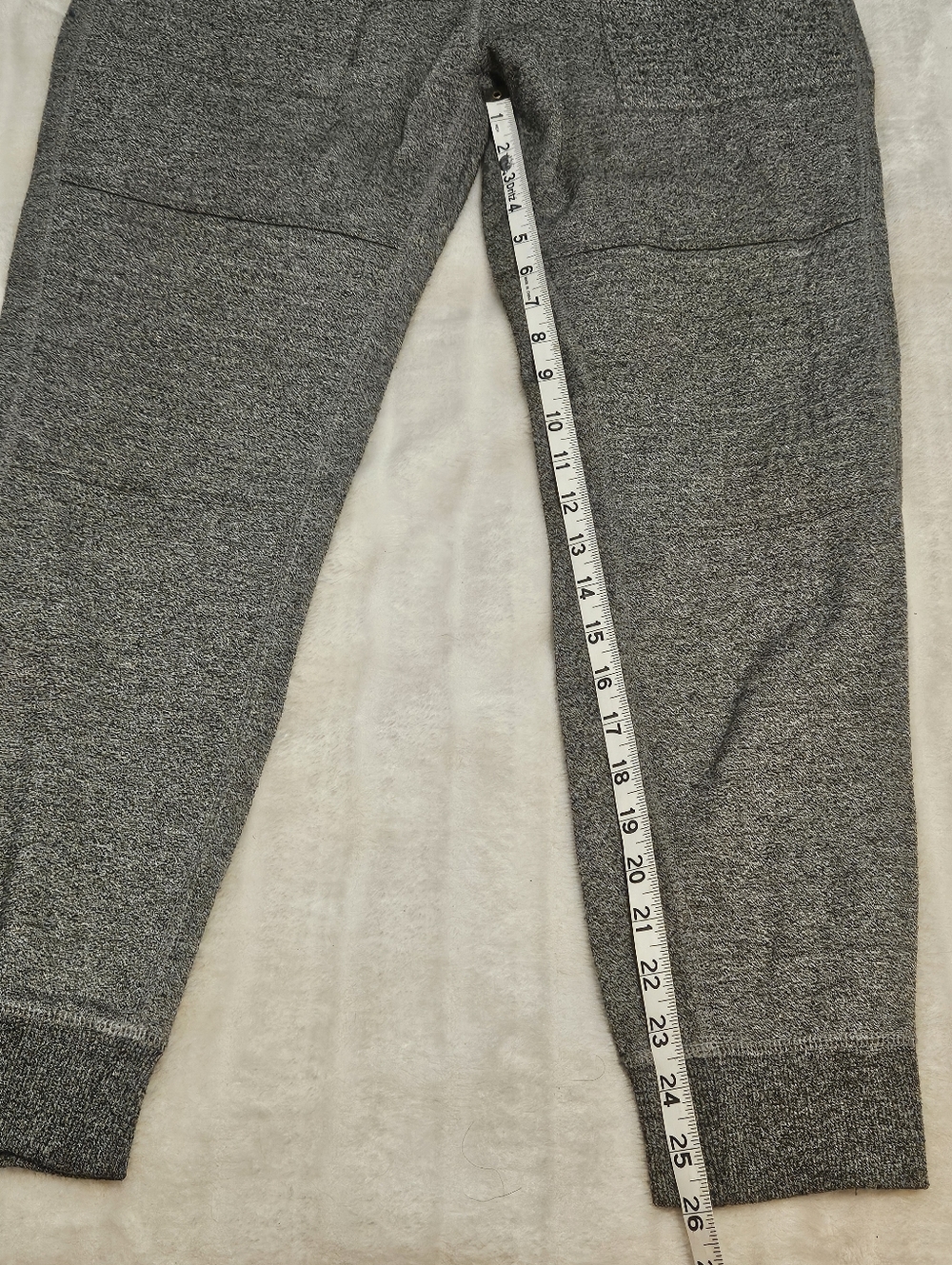 Amnesia Heathered Gray Slim Jogger Sweatpants with Zippered Pockets - Picture 10 of 16